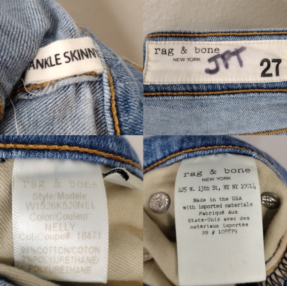 Rag & Bone New York Ankle Skinny Jeans - Picture 16 of 16
